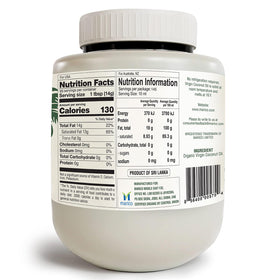 Parachute Naturalz Virgin Coconut Oil in plastic jar closeup