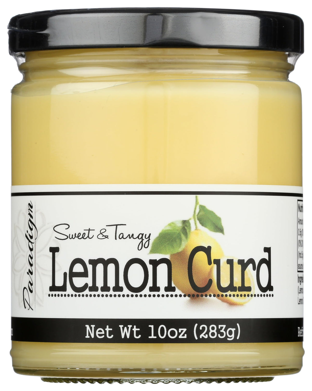 Paradigm Foodworks lemon curd 10 oz jar, creamy spread for toast, scones, and desserts.
