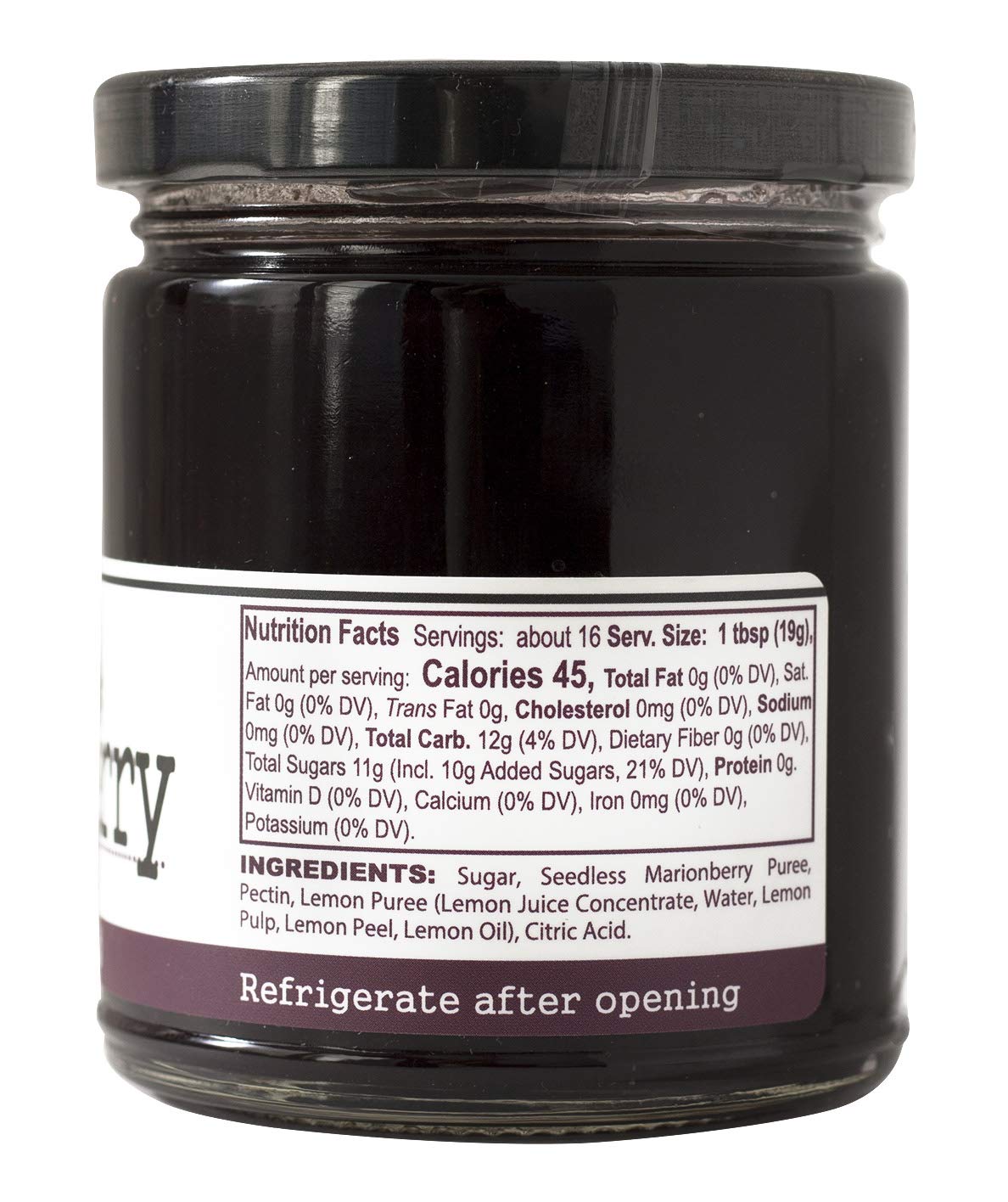 Paradigm Foodworks Seedless Marionberry Jam on toast; bright, balanced breakfast companion.