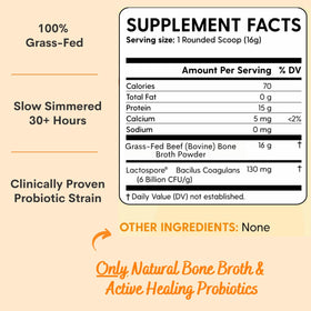 Paradise Naturals collagen-rich broth powder pouring suggesting skin and joint support