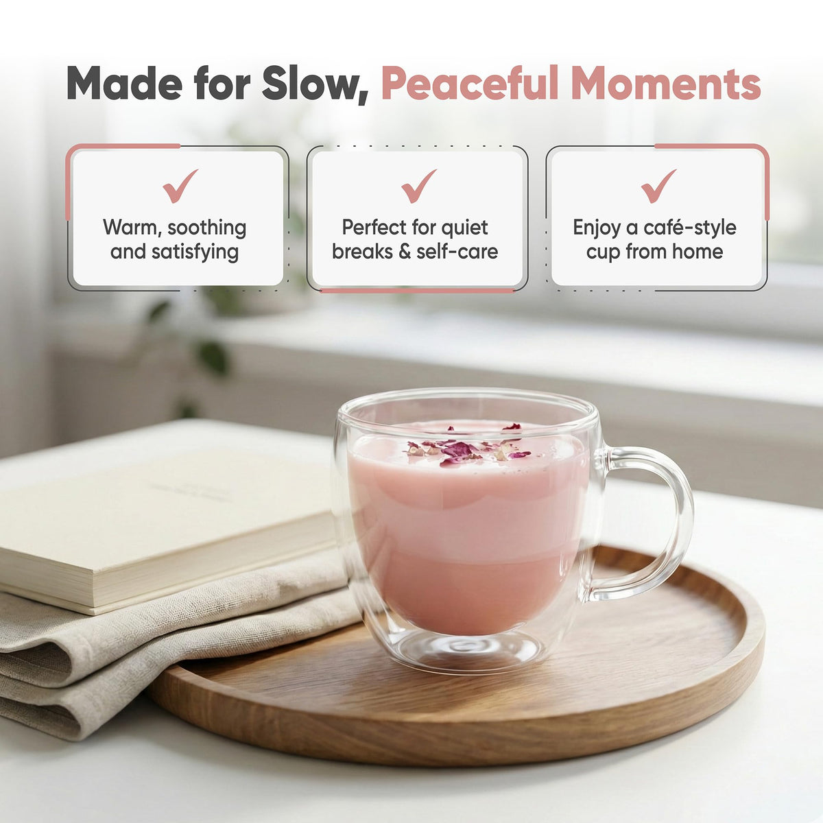 Param Kesar serve with milk for creamy pink tea experience.