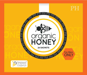 Paramount Honey 24 sachets pack—natural organic sweetness for easy on-the-go use.