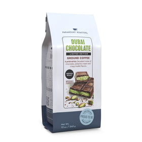 Paramount Roasters Dubai chocolate coffee grounds offer a rich, dessert-inspired flavor for home brews.