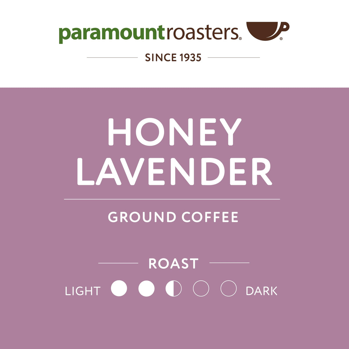 Paramount Roasters Honey Lavender beans closeup highlighting quality.