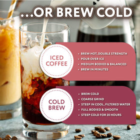 Paramount Roasters hot or cold coffee for flexible serving.