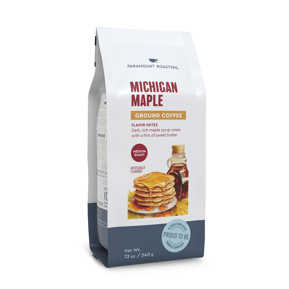 Paramount Roasters Michigan Maple coffee bag displaying premium flavor