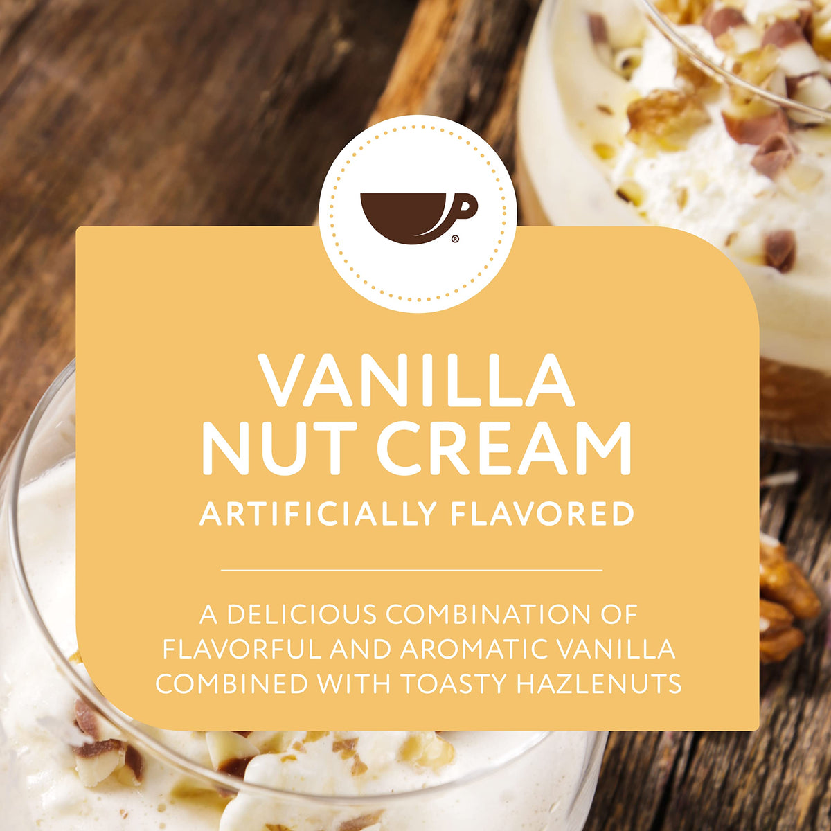 Paramount Roasters Vanilla Nut coffee cup highlighting a balanced vanilla-hazelnut flavor.