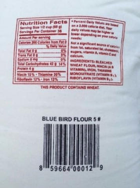 Blue Bird Flour made from whole grain red winter wheat from Cortez, Colorado