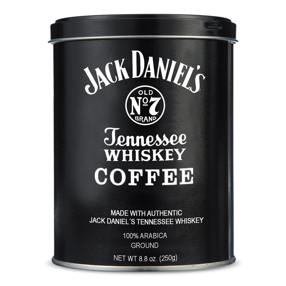 Parkway Gifting Co. Jack Daniel’s coffee can highlighting bold Arabica flavor for mornings.