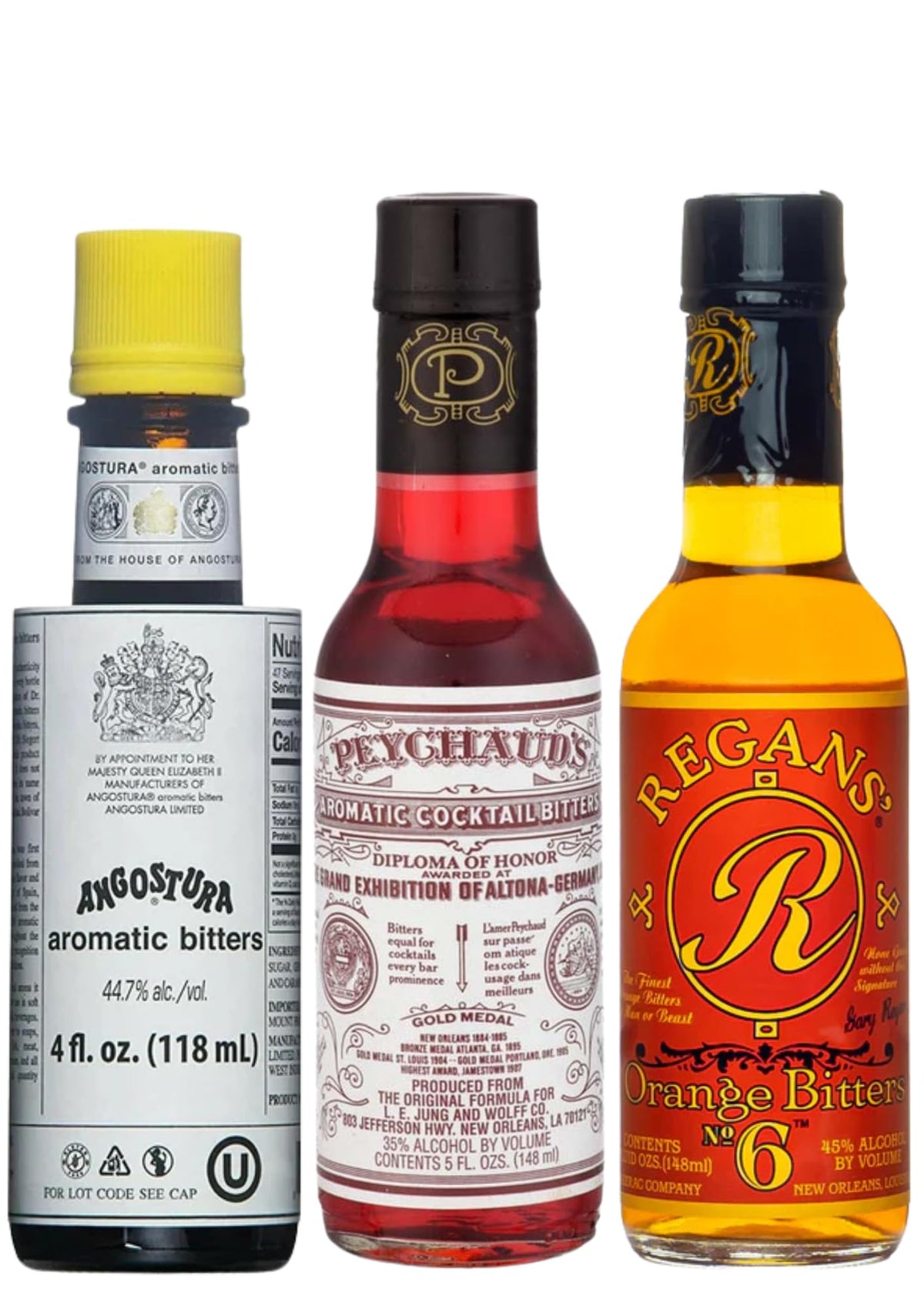 Parkway Gifting Co. Peychaud’s 5 oz bottle close-up for nuanced cocktail flavoring.
