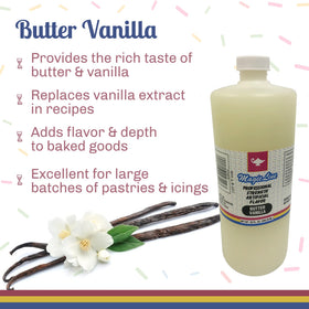 Parrish Magic Line Butter Vanilla being added to batter to boost flavor