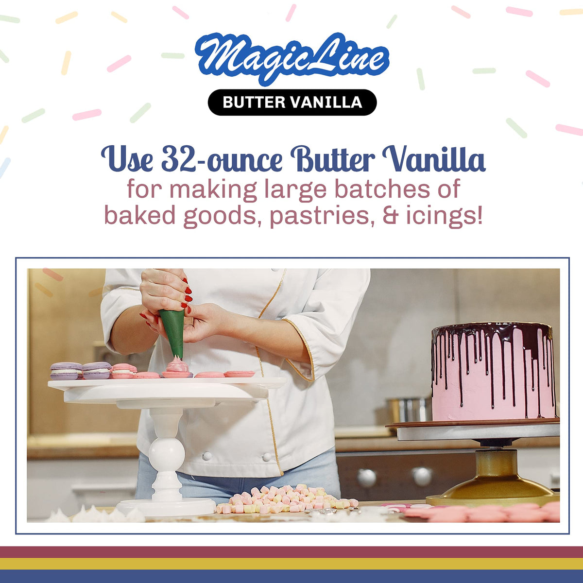 Parrish Magic Line Butter Vanilla icing application for rich frostings