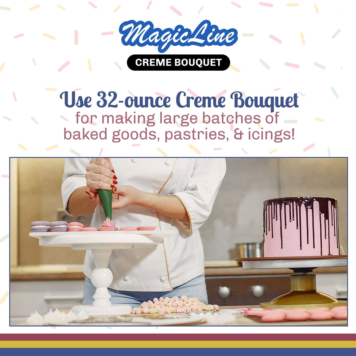 Parrish Magic Line Creme Bouquet cake batter swirl showing citrus-butter aroma.