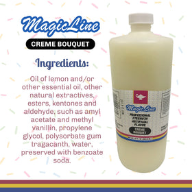 Parrish Magic Line Creme Bouquet packaging display for events.