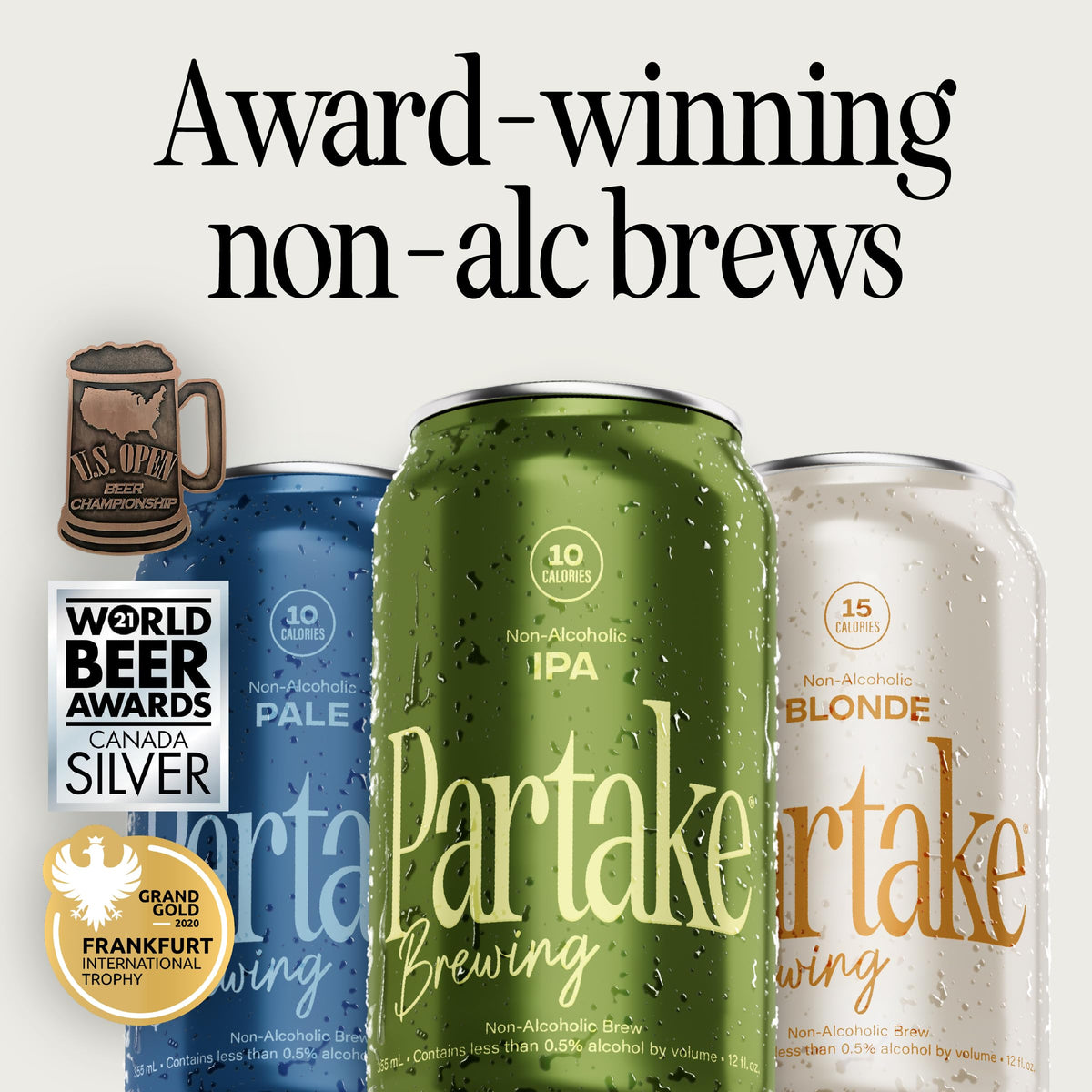 Partake Blonde 12 pack packaging shown for convenient grab and go