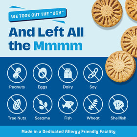 Partake Classic Graham Cracker Minis close-up cracker, light crunch ideal for school lunches.