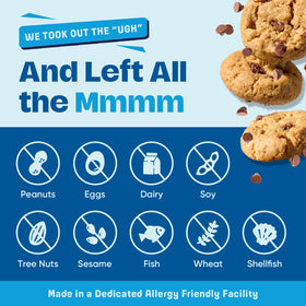 Partake Crunchy Chocolate Chip Cookies pack close-up shows texture.