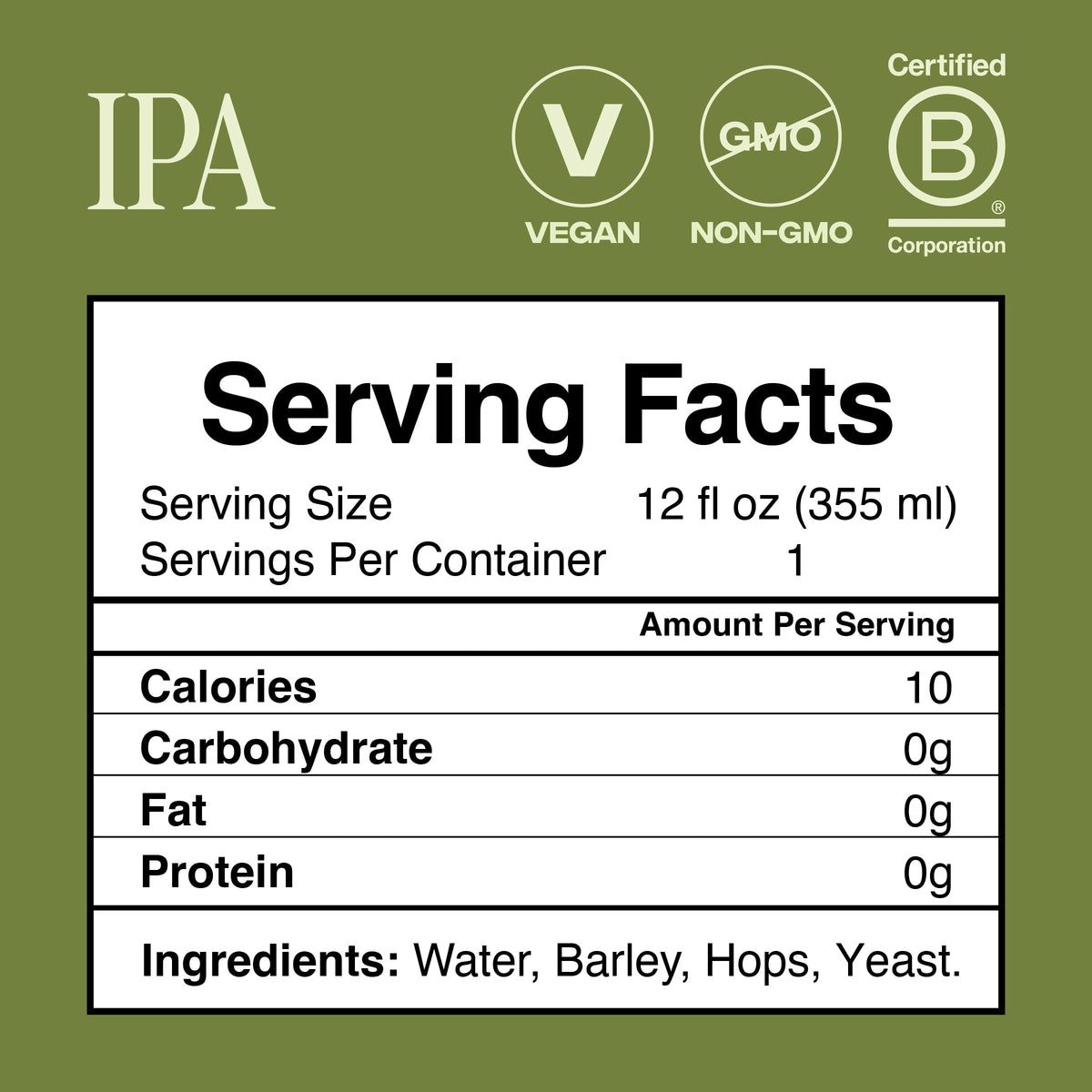 Partake IPA hops-malt note emphasizes citrus aroma and a clean finish