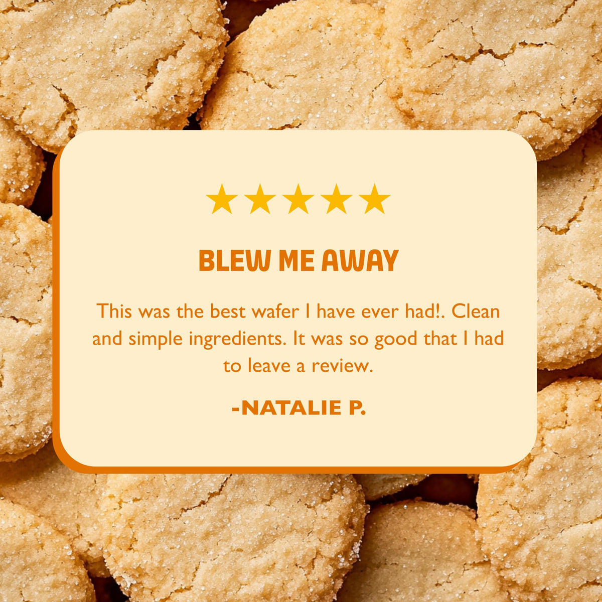 Partake Mini Classic Vanilla Wafer nutrition and allergen list close-up