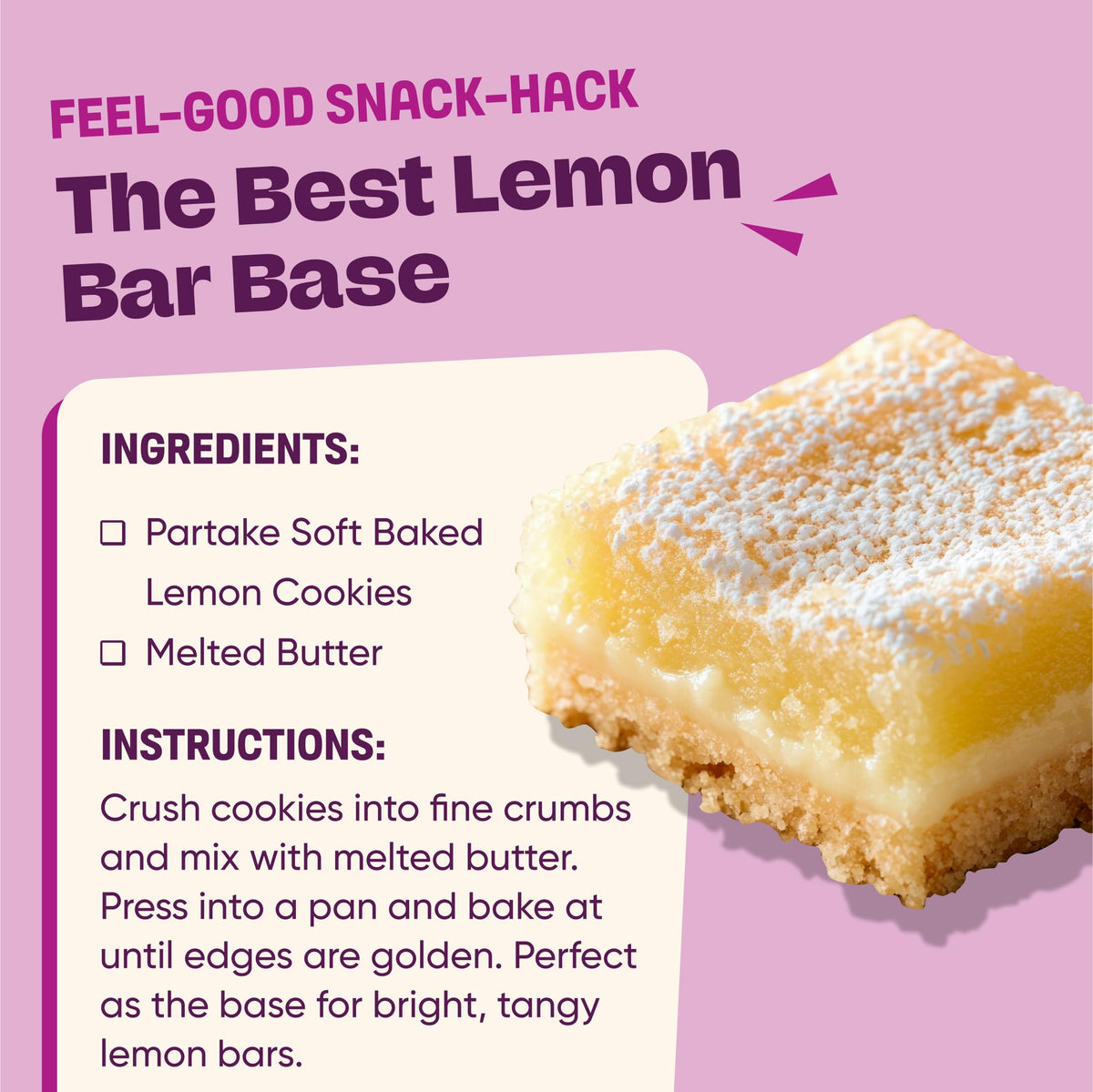 Partake organic cane sugar ingredient highlight, simple real ingredients
