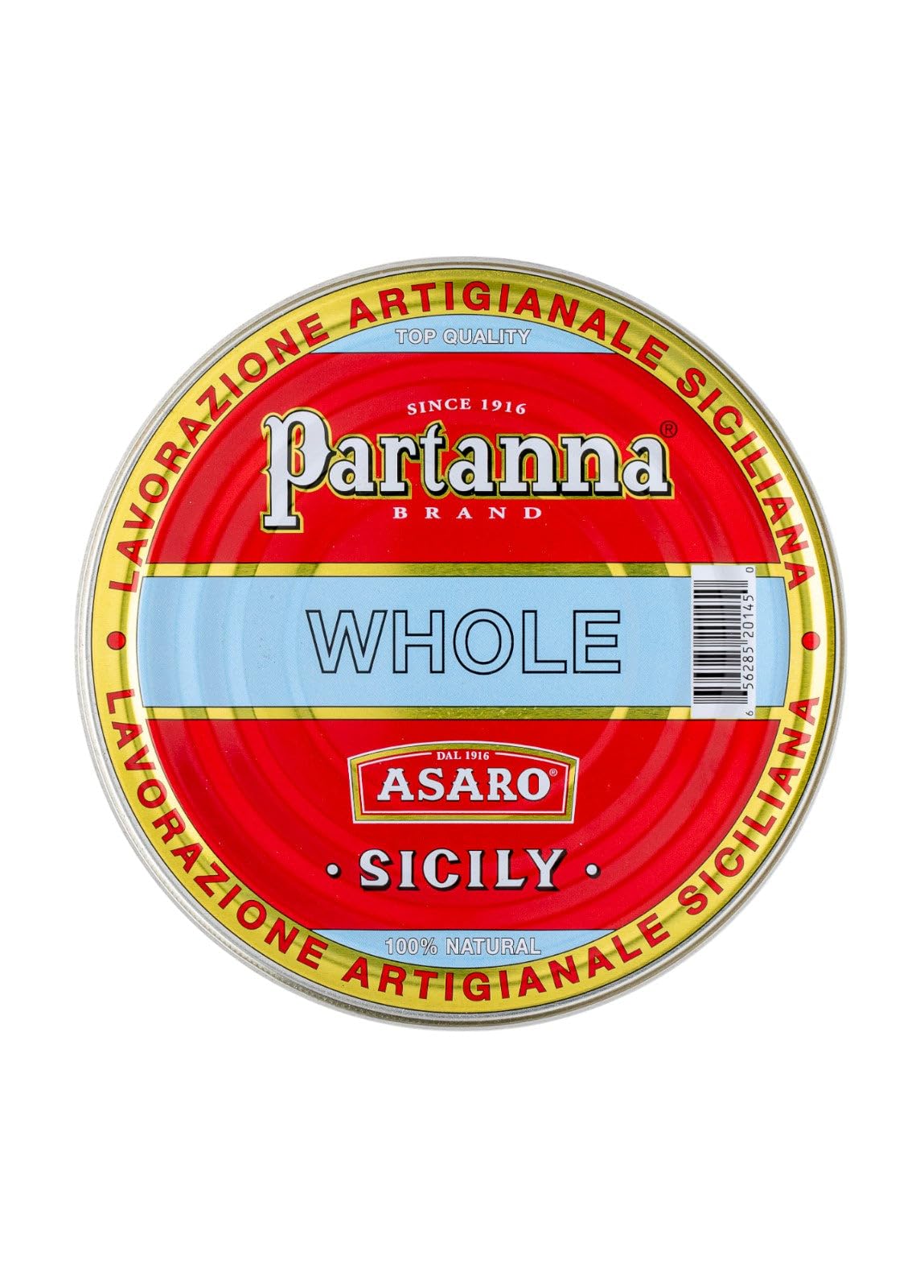 Partanna Castelvetrano Olive jar closeup highlighting premium handpicked quality for cooking.