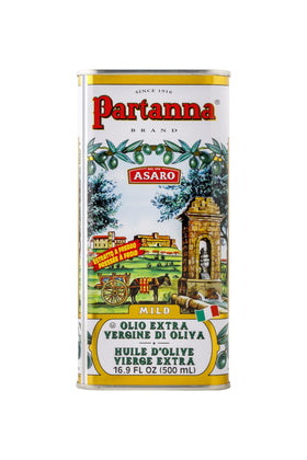 Partanna Everyday Mild EVOO pour over a fresh salad