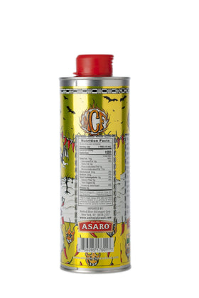 Partanna Mission Spicy Pepper Olive Oil pour over bread highlighting aroma and heat.