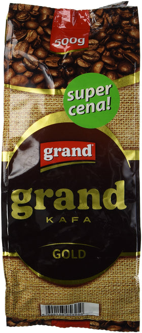 Parthenon Foods Grand Kafa Gold 500g jar offering rich aroma for premium coffee rituals.