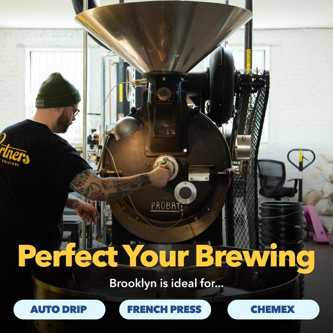 Hand-roasted in NYC by Partners Coffee Roasters with rich aroma.