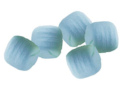 Party Sweets Blue Buttermints close-up emphasizing glossy blue color for festive table decor.