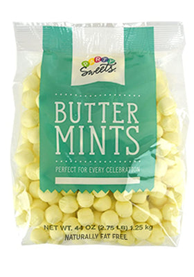 Party Sweets Yellow Buttermints unwrapped on a table for festive décor and favors