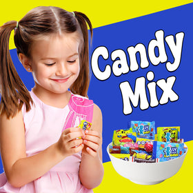 Partypom chocolate chews with fruit candy for snack breaks and classrooms.