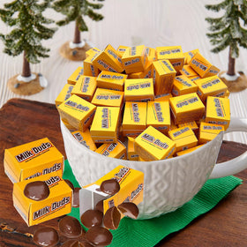 Partypom Milk Duds mini boxes individually wrapped for easy sharing.