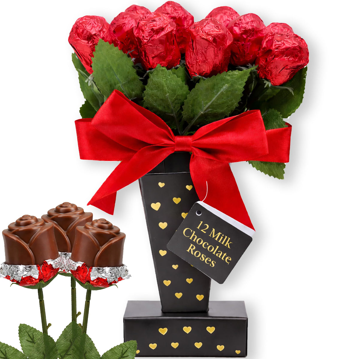 Partypom Mother's Day chocolate roses box ready for gifting