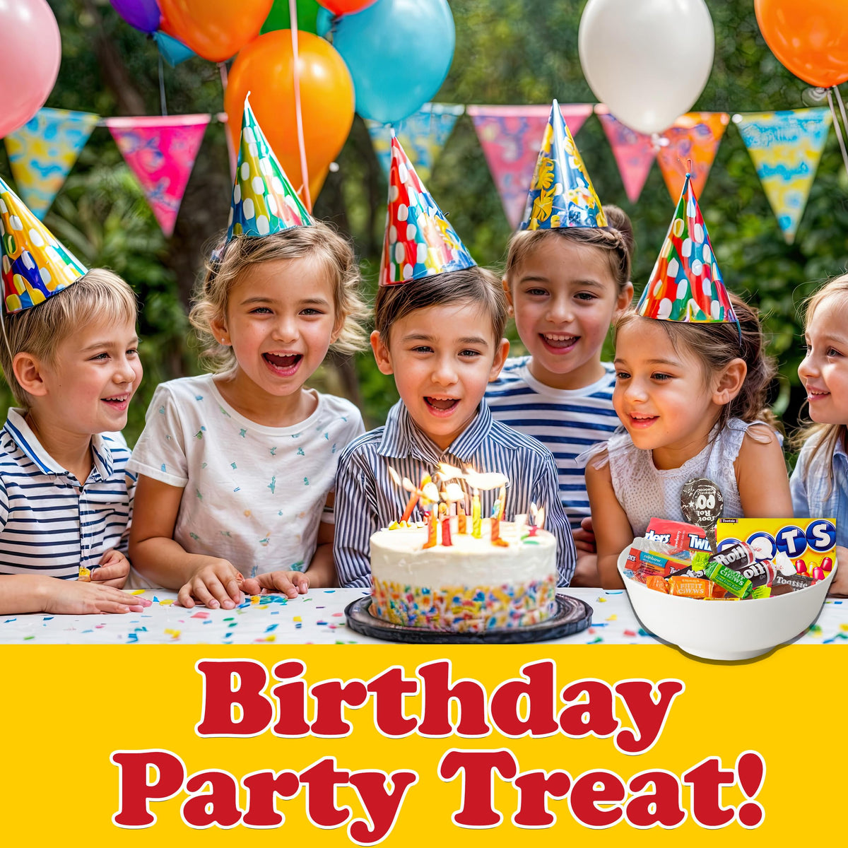 Partypom party favor candy assortment adds color to gift bags
