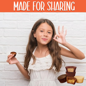 Partypom Peanut Butter Cups individually wrapped minis—easy sharing on the go.