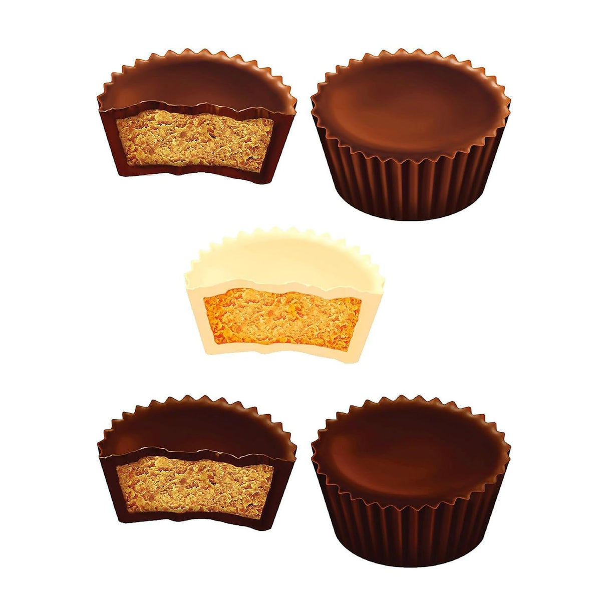 Partypom Peanut Butter Cups milk chocolate minis—creamy center, perfect for gifting.