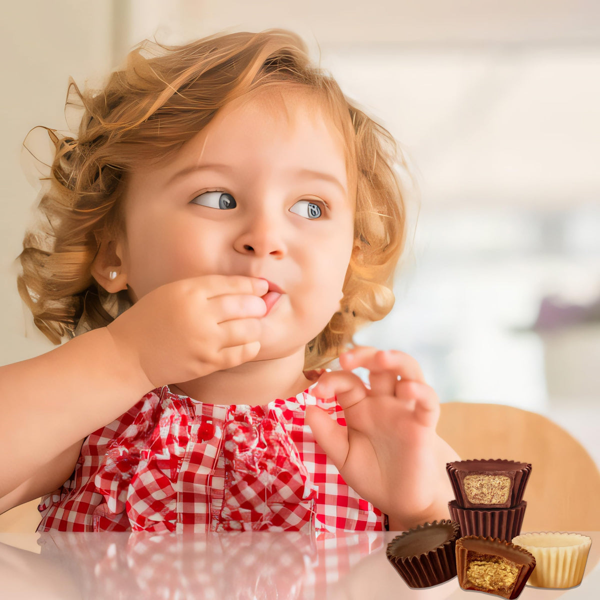 Partypom Peanut Butter Cups party display—perfect for candy bowls at events.