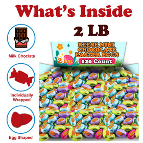 Partypom Reese eggs pastel-wrappers add color to candy dishes and egg hunts.
