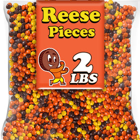 Partypom Reese Pieces candy in a bulk bag for easy sharing and snacking.