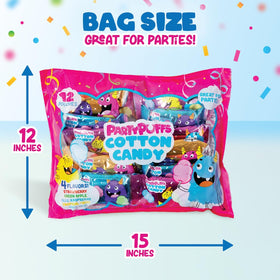 Partypuffs Blue Raspberry cotton candy brings bold, fruity flair to treats