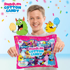 Partypuffs Green Apple cotton candy offers tangy sweetness for snacks