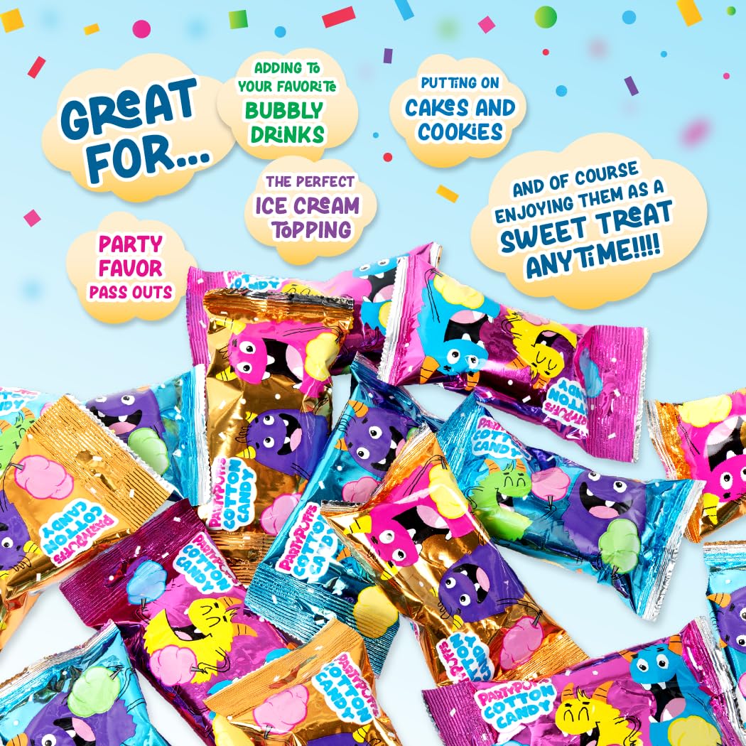 Partypuffs Tropical Punch cotton candy pairs with summer desserts