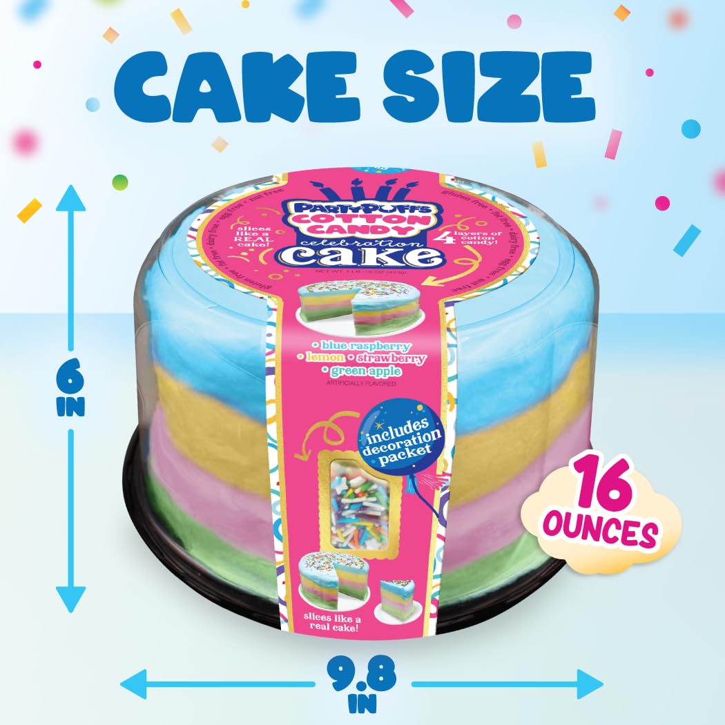 PartyPuffs colorful cotton candy layers highlight fruity quartet