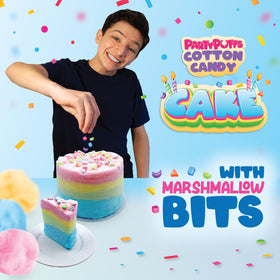 PartyPuffs ready-to-serve cotton candy, no baking required.