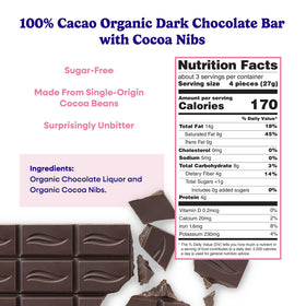 Pascha sugar-free 2.82 oz pack for mindful snacking with cacao depth.