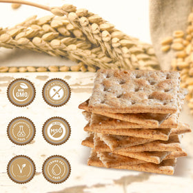 Paskesz Simply Saltines Whole Wheat crackers highlighting fiber option