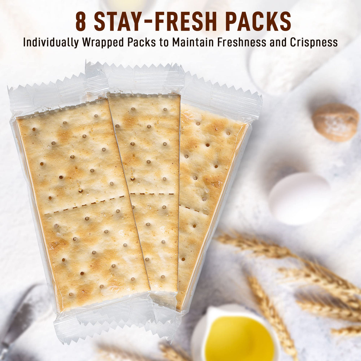 Paskesz Simply Saltines Whole Wheat crackers, earthy flavor with added fiber.