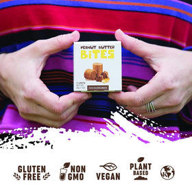 Pasokin Cocoa Crunch bites in hand for portable snacking.