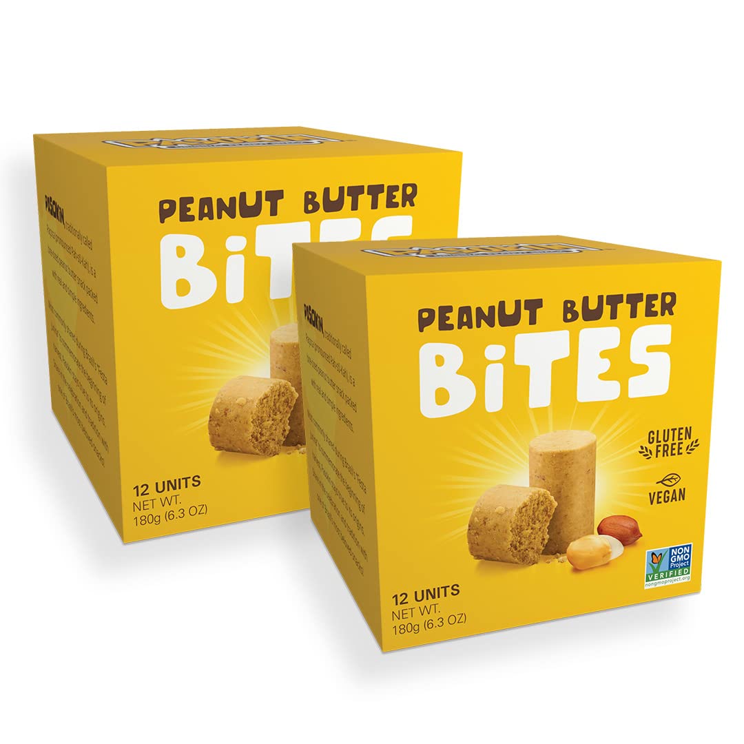 Pasokin original peanut butter bites in a convenient on-the-go pack.